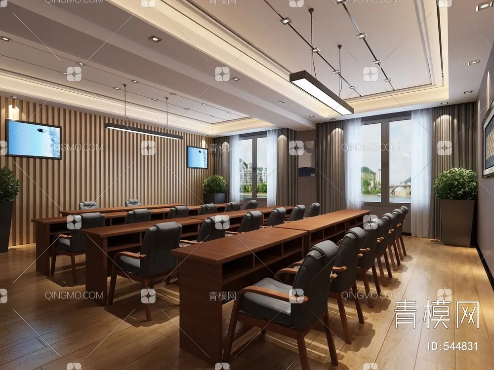 Meeting Room 3D Scene – Interior Design – 113