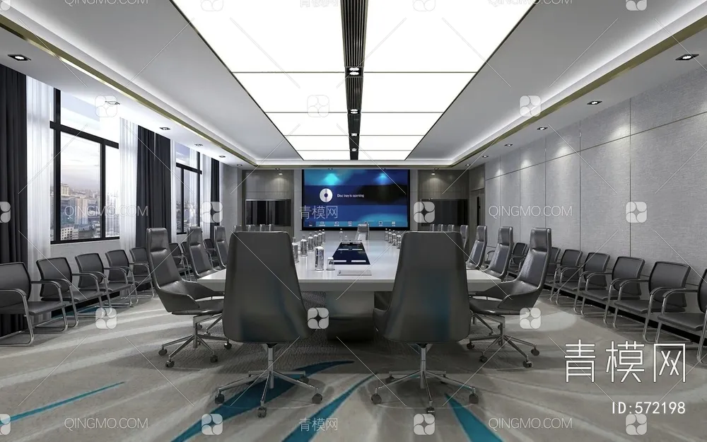 Meeting Room 3D Scene – Interior Design – 128