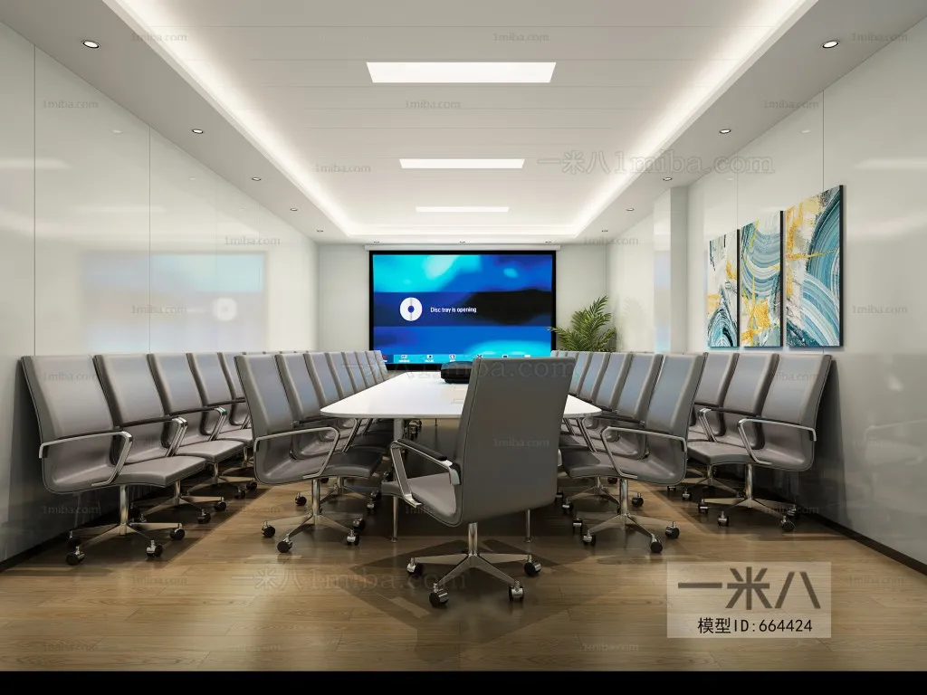 Meeting Room 3D Scene – Interior Design – 131