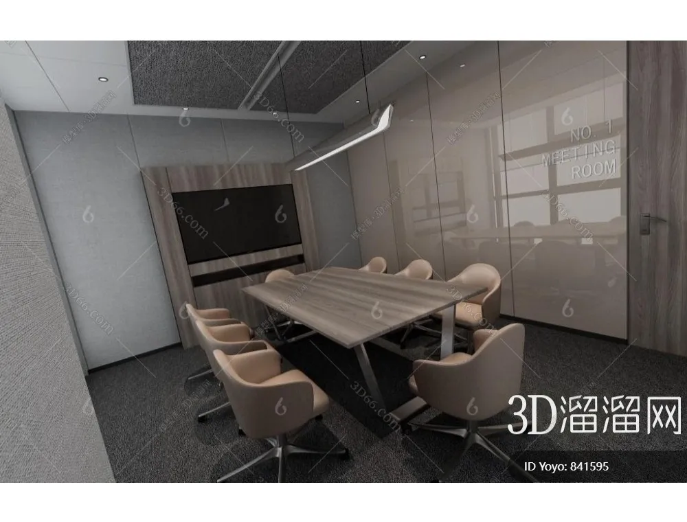 Meeting Room 3D Scene – Interior Design – 133