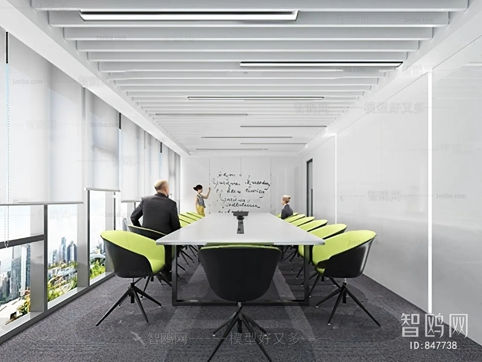 Meeting Room 3D Scene – Interior Design – 134