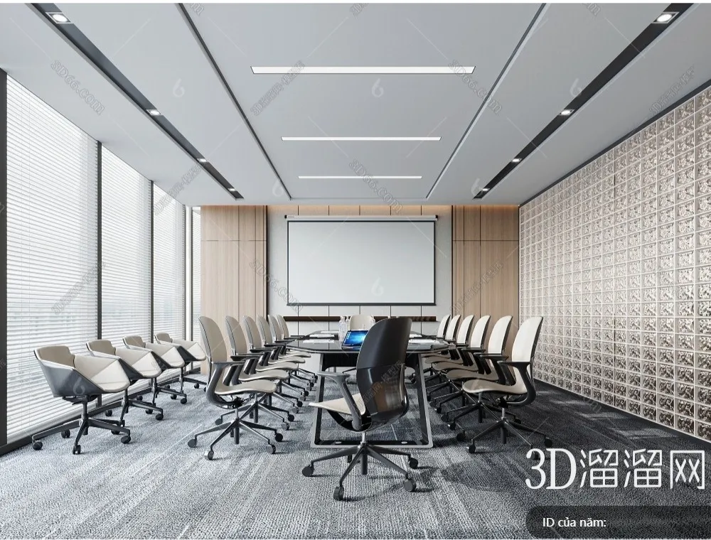 Meeting Room 3D Scene – Interior Design – 135