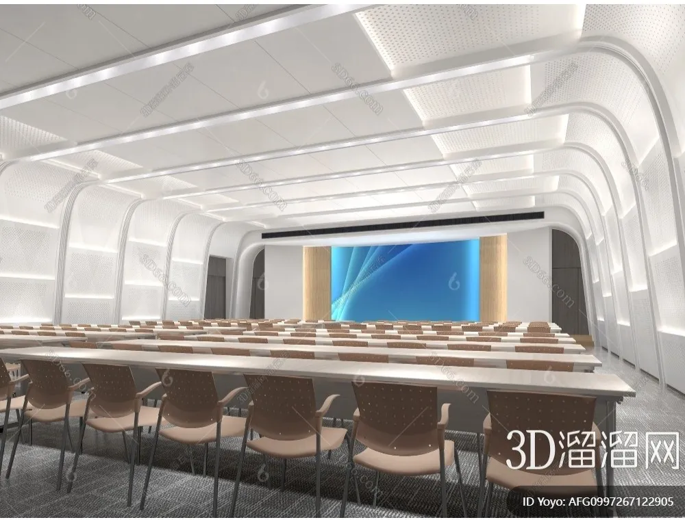 Meeting Room 3D Scene – Interior Design – 136