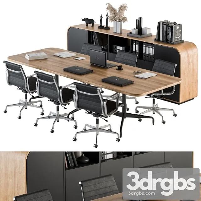 Meeting Table With Office Chair 07 3dsmax Download