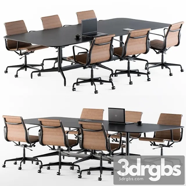 Meeting table with office chair 2 3dsmax Download