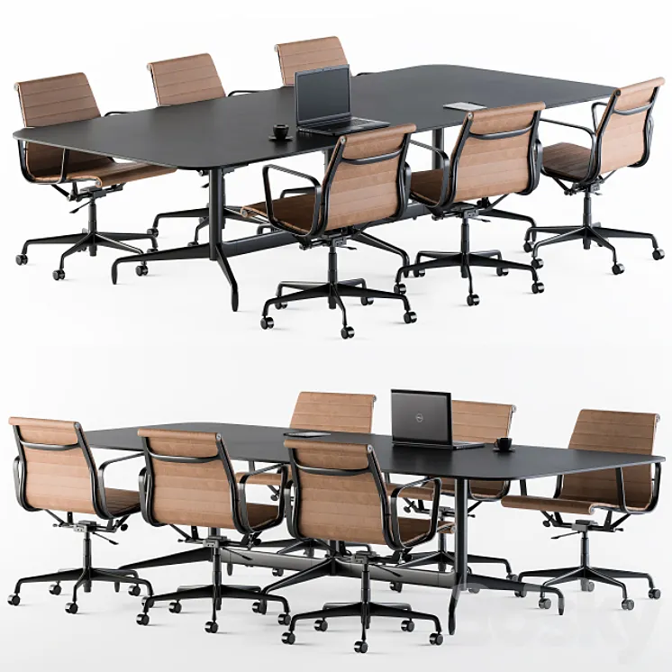 Meeting Table with office chair 3DS Max Model