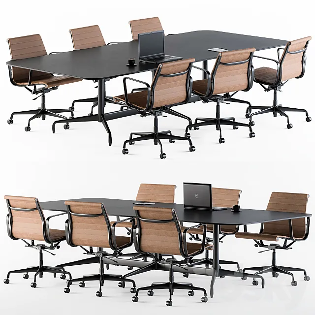 Meeting Table with office chair 3DSMax File