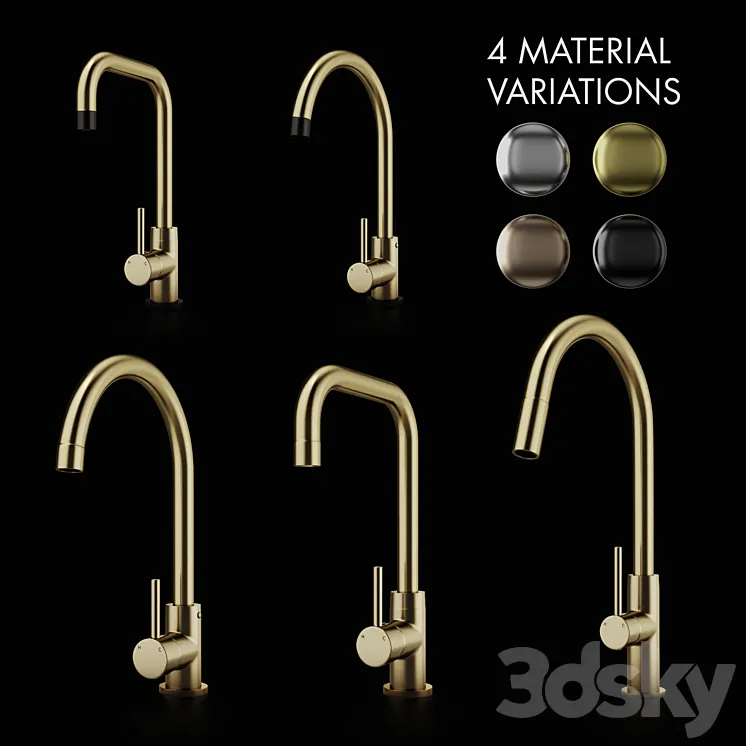 Meir Kitchen faucet and Taps 3DS Max