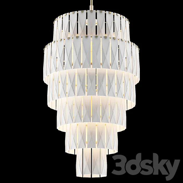 Meissen Couture Chandelier Cascade de luxe 3ds Max