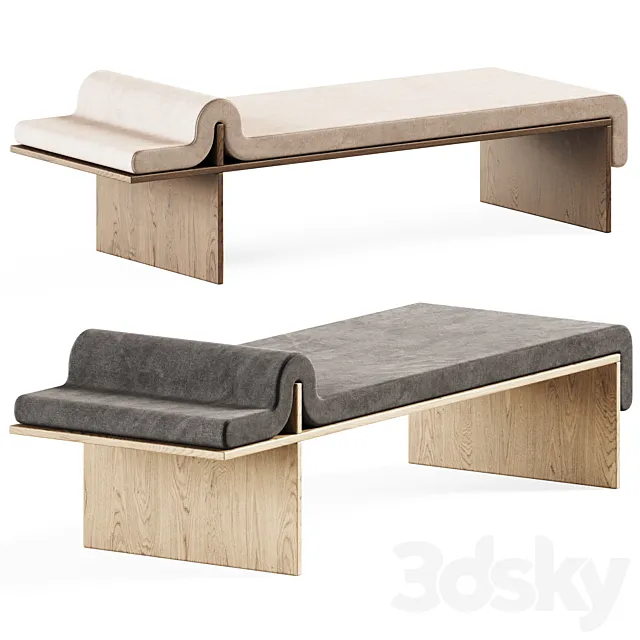Melt Daybed By Bower Studio _ Upholstered bench 3DS Max Model