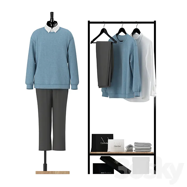 Men Clothes Set 04 3dsMax Model