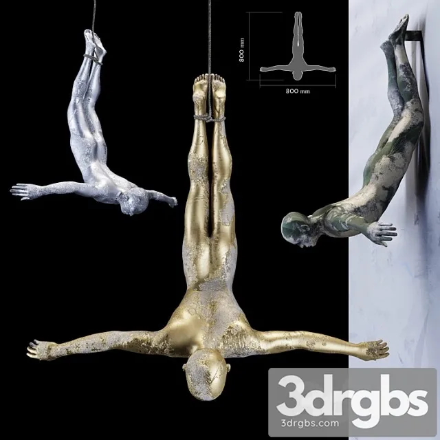 Men fly – sculpture 3dsmax Download
