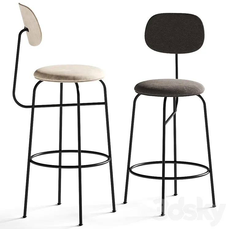 Menu Afteroom Counter Bar Chair Plus 3DS Max Model