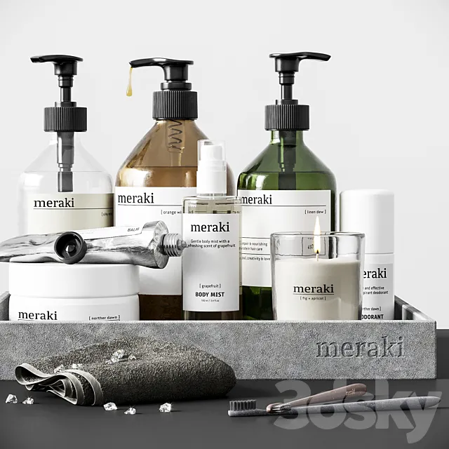 Meraki Bathroom Set 4 3ds Max