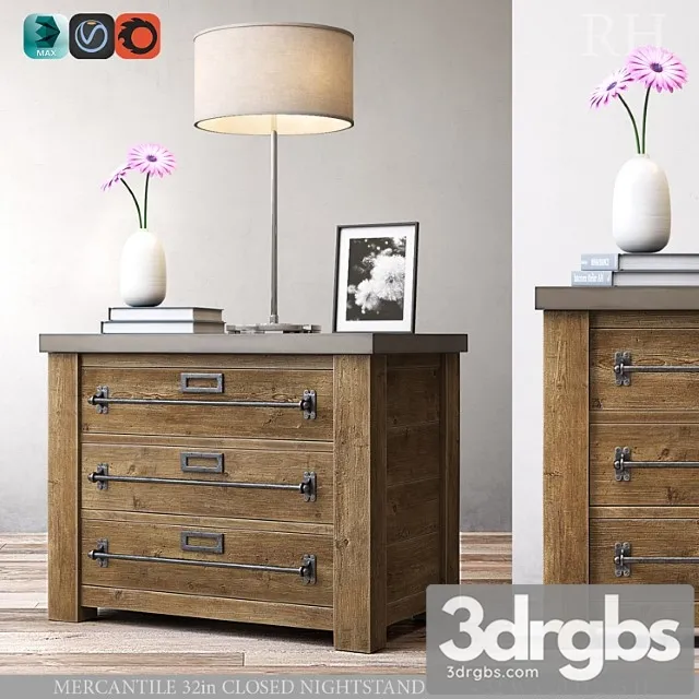 Mercantile 32in Closed Nightstand 3dsmax Download