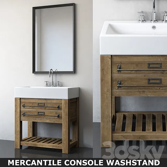 MERCANTILE CONSOLE WASHSTAND 3DS Max Model