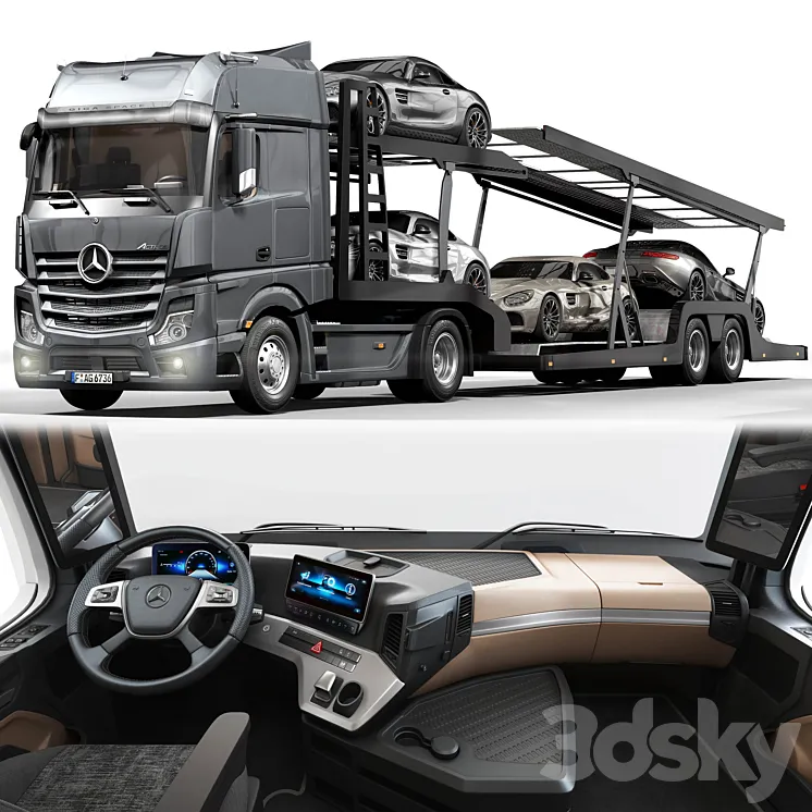 Mercedes actros 3DS Max
