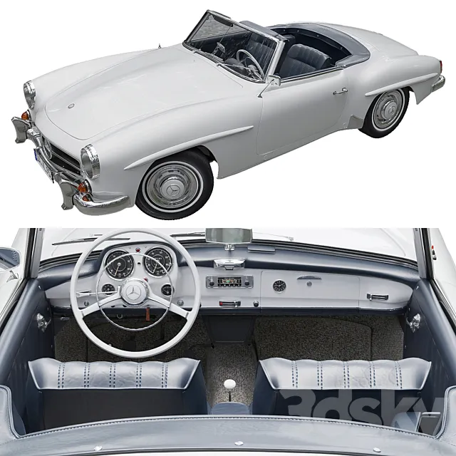 Mercedes Benz 190 SL 3DS Max Model