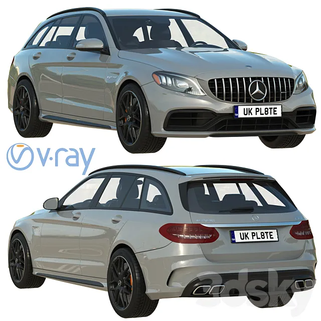 Mercedes Benz AMG C63 Estate 3DS Max Model