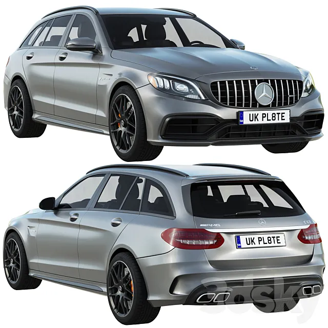 Mercedes Benz AMG C63 Estate 3DS Max Model