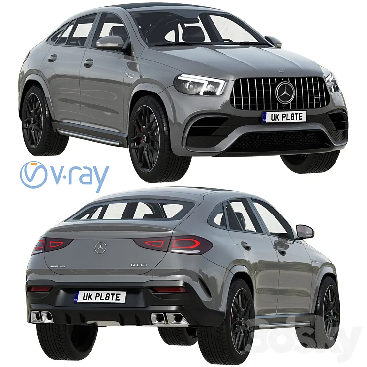 Mercedes-Benz AMG GLE 63 Coupe 2021 3DS Max