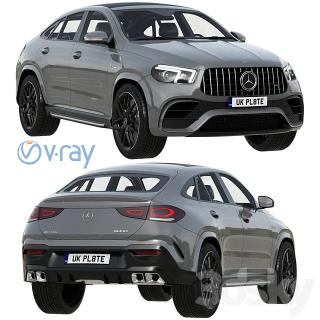 Mercedes-Benz AMG GLE 63 Coupe 2021 3DSMax File