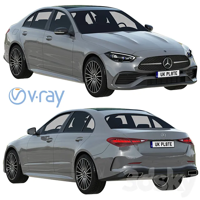 Mercedes-Benz C-Class 2022 3ds Max