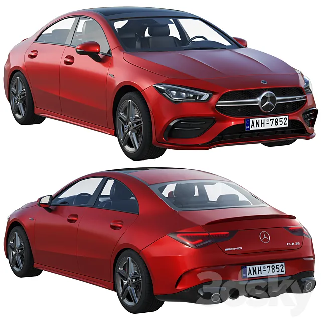 Mercedes-benz Cla 35 Amg 2020 3ds Max
