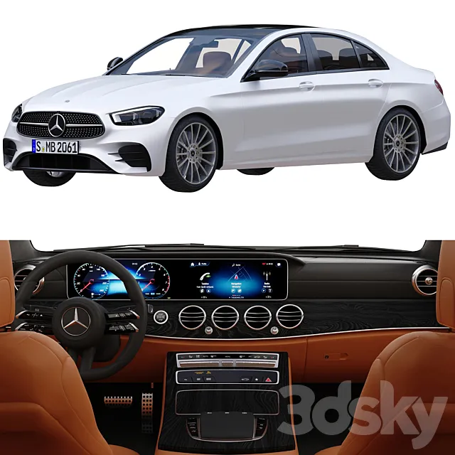 Mercedes Benz E Class AMG line 2021 3DS Max Model