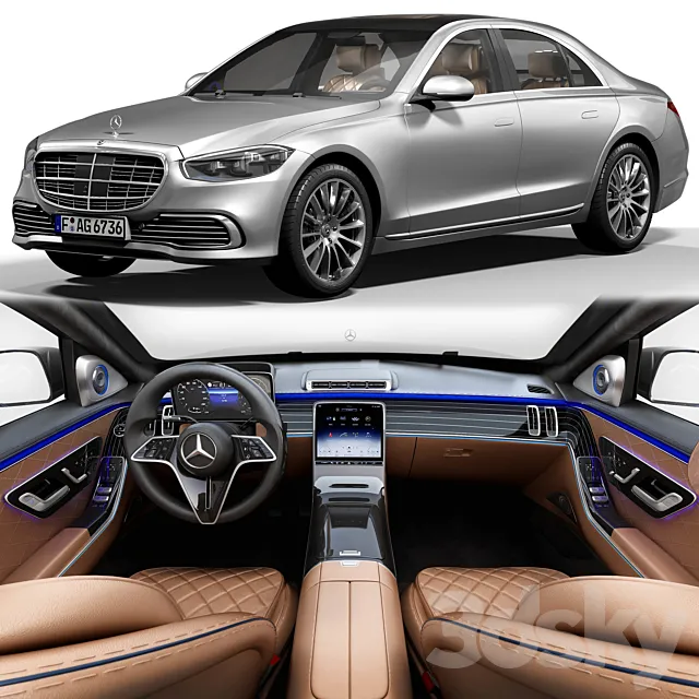 Mercedes-benz S400d 2021 3DS Max Model