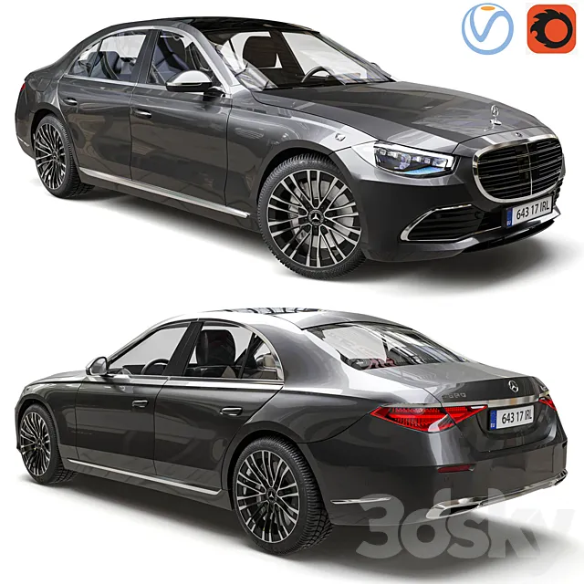 Mercedes Benz S680 Guard 4Matic 2022 3ds Max