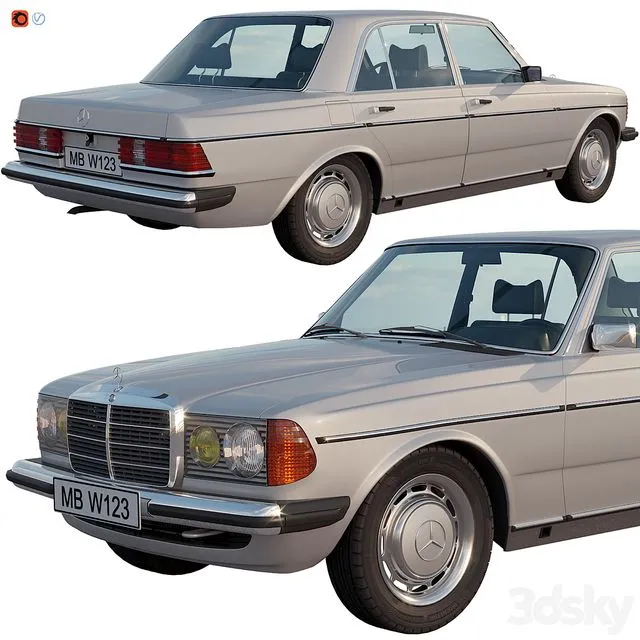 Mercedes benz W123 3dsMax Model
