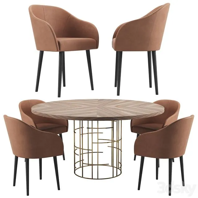 MERCY table + chairs LILI by LASKASAS 3dsMax Model