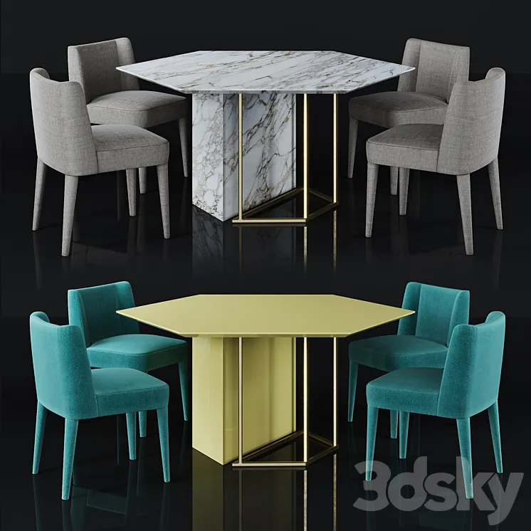 Meridiani Dining 2 3DS Max