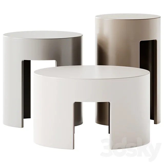 Meridiani GONG Coffee Tables 3DS Max Model