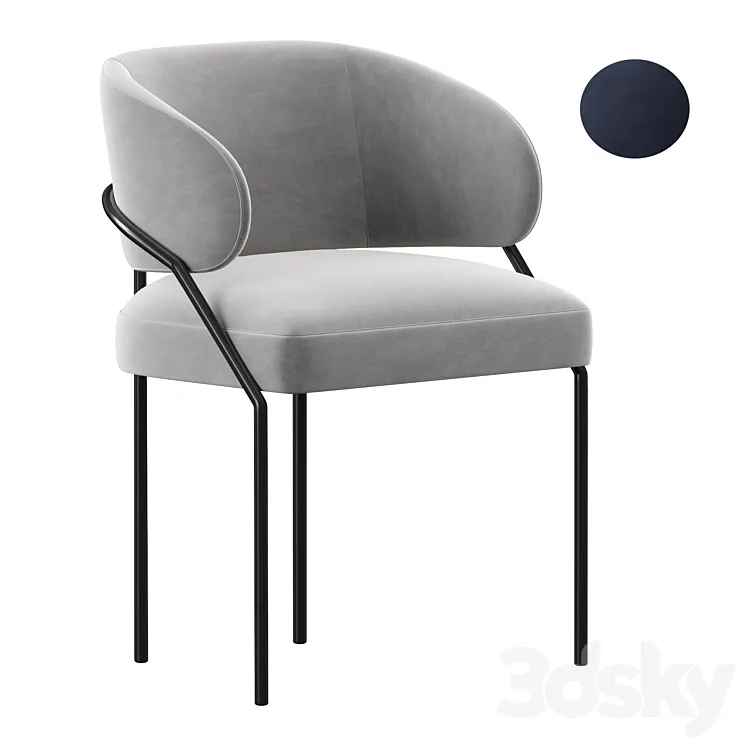 meridiani isetta dining chair 3DS Max Model