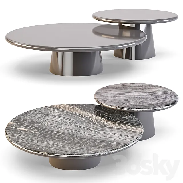Meridiani: Leon – Coffee and Side Tables 3ds Max