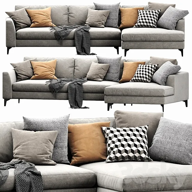 Meridiani Louis Up Chaise Lounge 3ds Max