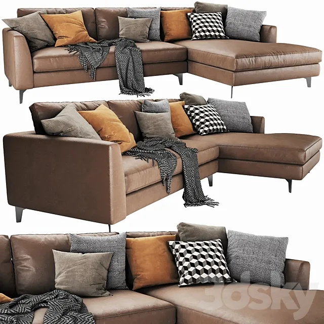 Meridiani Louis Up Leather 3ds Max