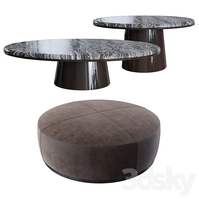 Meridiani Low Tables And Brons 3ds Max