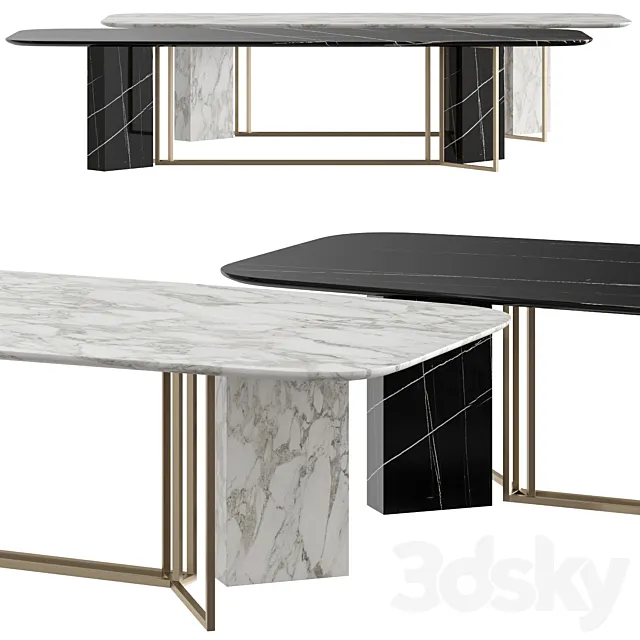Meridiani Plinto Y2W Dining Table 3DSMax File