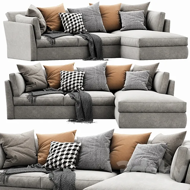 Meridiani Queen Chaise Lounge 3ds Max