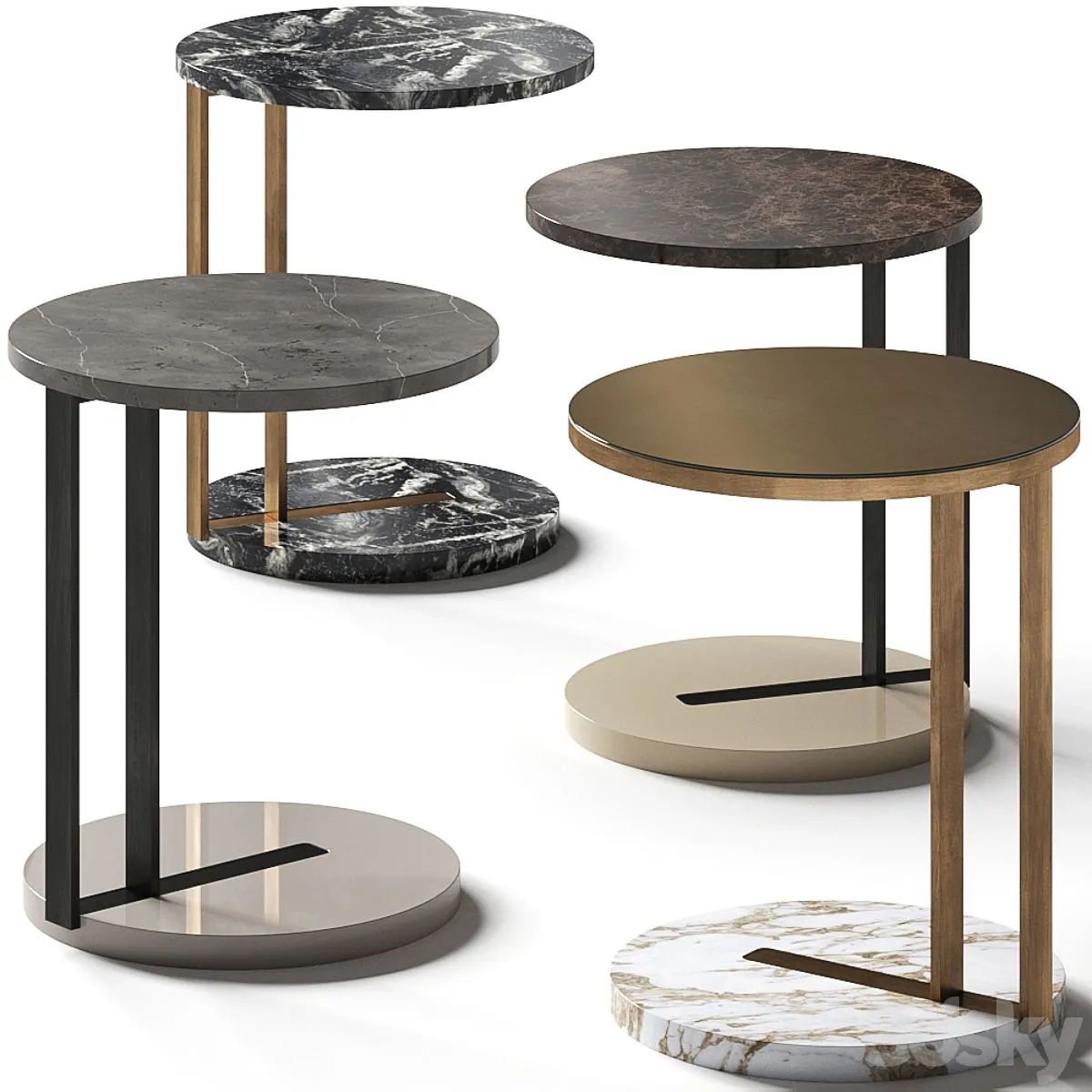 Meridiani Ralf Coffee Side Table Comp 3 3dsMax Model