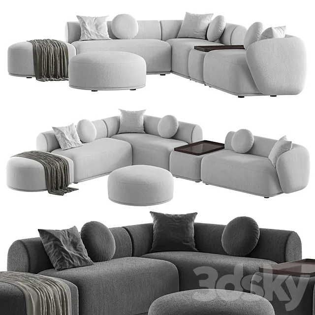 Meridiani Rene sofa set 2 3ds Max