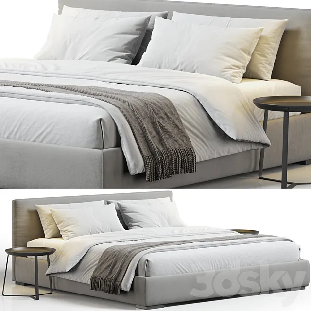 Meridiani Stone Bed 3ds Max