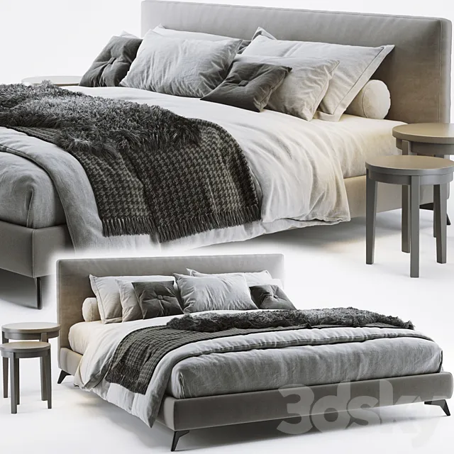 Meridiani Stone Up Bed 3ds Max