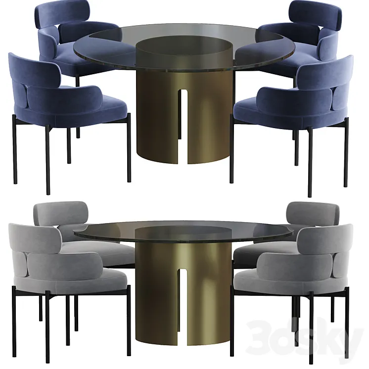 Meridiani Sylvie dining table 3DS Max Model