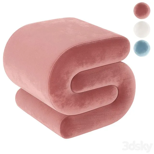 Merle pouf from Westwing 3dsMax Model