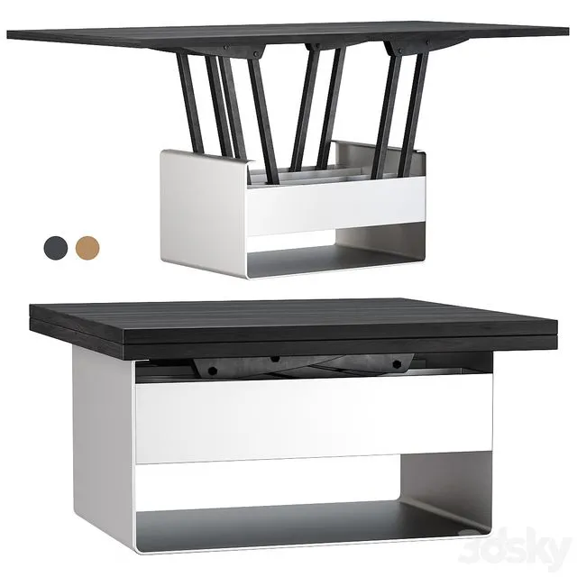 Mesa de centro transformable table Sedit Mesita baja WIND Table transformer 3dsMax Model