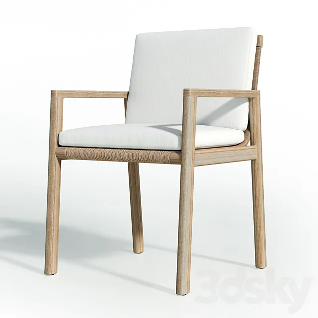 MESA TEAK ARMCHAIR 3ds Max